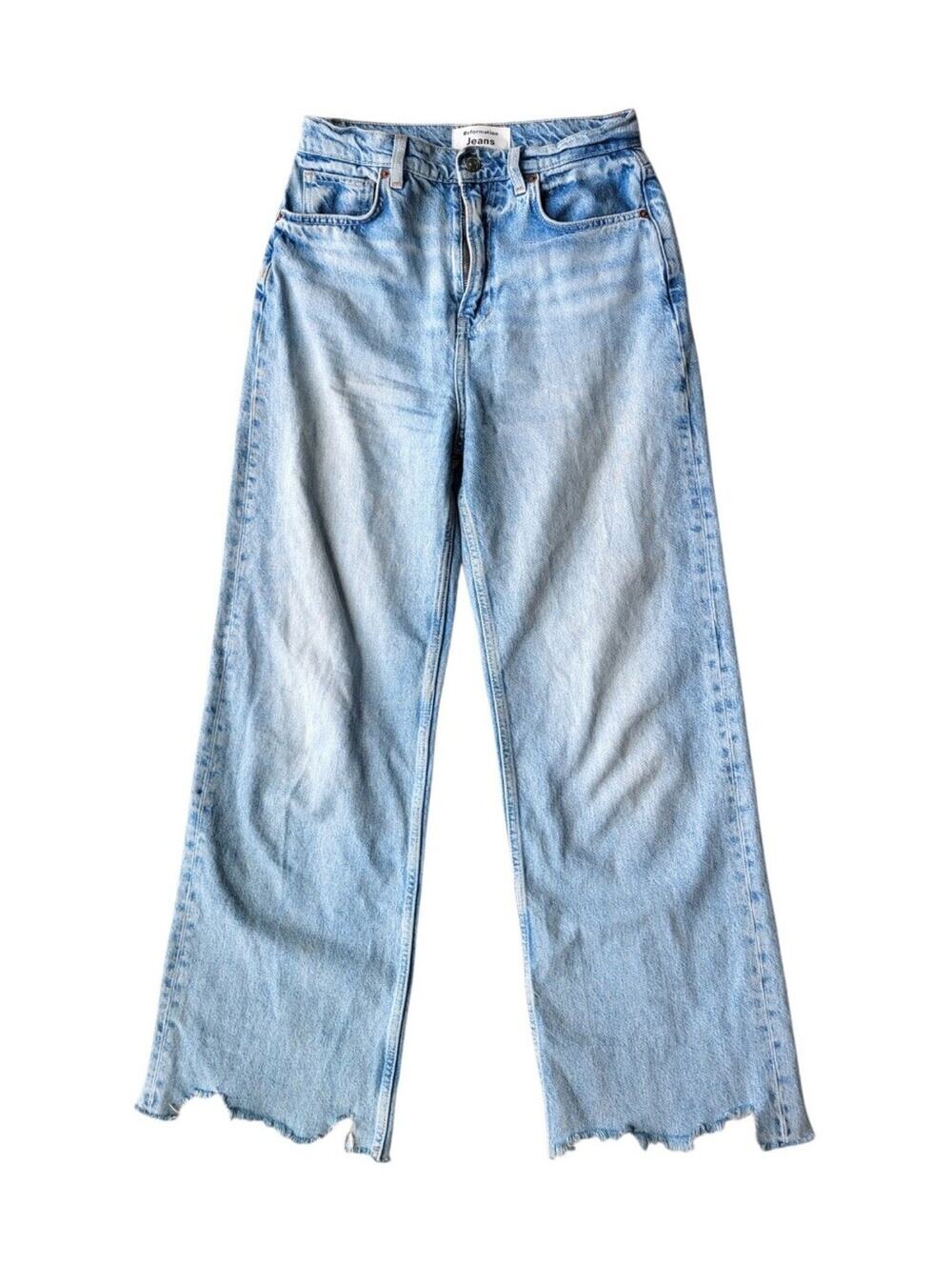 Reformation Light Blue Wide Leg Jeans